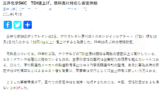 三井化學SKC漲價函 三井化學SKC漲價函