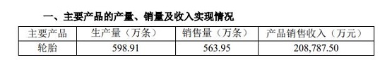 主要產(chǎn)品產(chǎn)量、銷量及收入