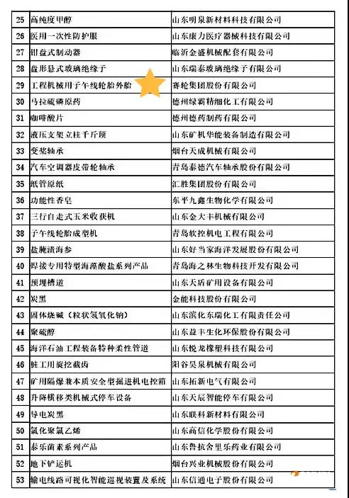 賽輪集團(tuán)“工程機(jī)械用子午線輪胎外胎”榮獲山東省制造業(yè)單項(xiàng)冠軍 賽輪集團(tuán)“工程機(jī)械用子午線輪胎外胎”榮獲山東省制造業(yè)單項(xiàng)冠軍