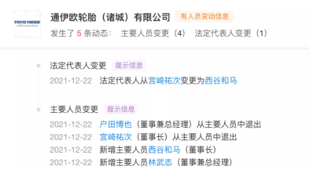 董事兼總經(jīng)理由戶(hù)田博也變更為林武志。