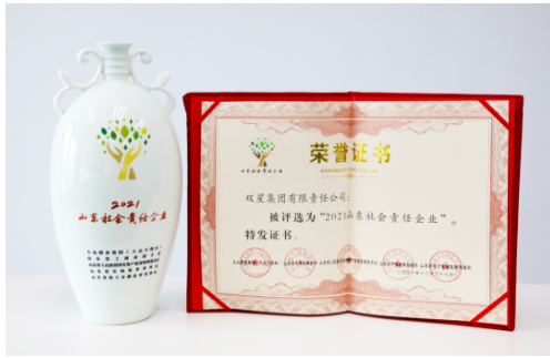 雙星集團(tuán)獲評“2021山東社會責(zé)任企業(yè)”
