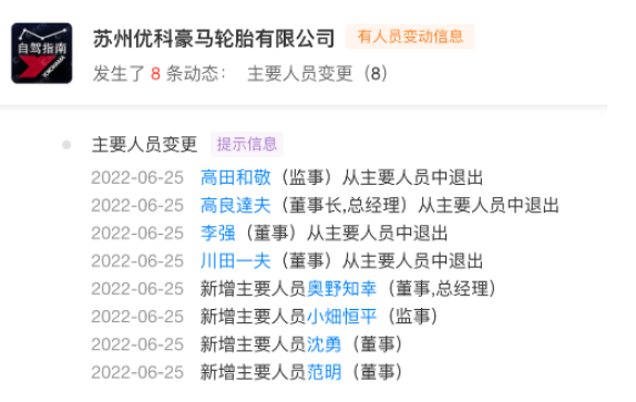 知名輪胎，董事長(zhǎng)高管大換血！