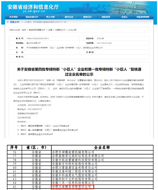 主席團(tuán)企業(yè)，上榜國家級(jí)“小巨人”名單