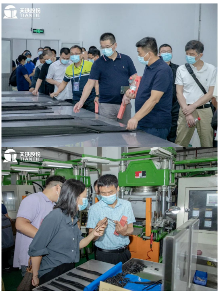 他們在工作人員的帶領和講解下，參觀了天鐵股份體驗中心、智能制造示范車間及試驗平臺，對打造智能制造車間，探索以互聯(lián)網(wǎng)工廠升級傳統(tǒng)制造的路徑，有了更全面的認識。