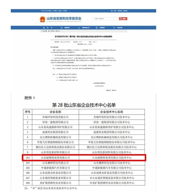 2022年以來(lái)，公司先后榮獲山東省企業(yè)技術(shù)中心、山東省技術(shù)創(chuàng)新示范企業(yè)、山東省高端品牌培育企業(yè)等重磅榮譽(yù)，2項(xiàng)成果入選省技術(shù)創(chuàng)新成果庫(kù)。