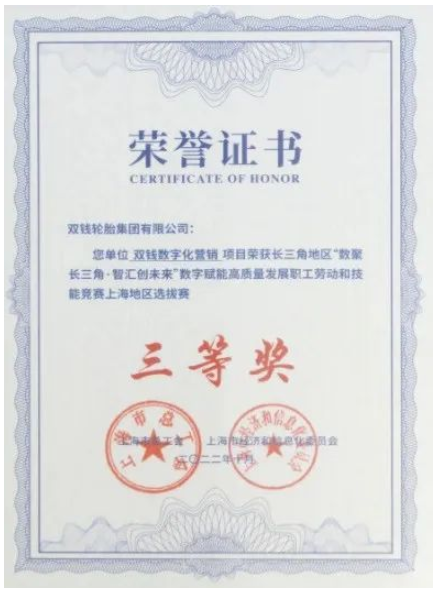 雙錢數(shù)字化營銷項目獲獎