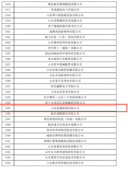 　高新技術企業(yè)的認定，是對山東優(yōu)盛輪胎有限公司研發(fā)實力、技術實力、綜合實力等多方面的認可，也是對山東優(yōu)盛輪胎有限公司堅持科技創(chuàng)新、技術創(chuàng)新的肯定。