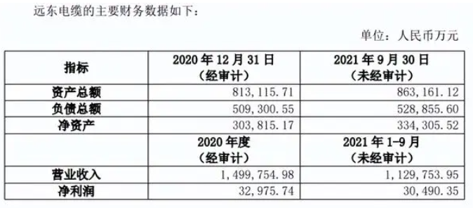 遠(yuǎn)東電纜凈利潤下滑超3成，獲遠(yuǎn)東股份頻頻擔(dān)保