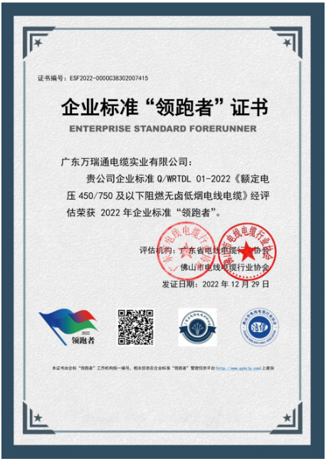 　2022年全國企業(yè)標(biāo)準(zhǔn)“領(lǐng)跑者”!  高于國家標(biāo)準(zhǔn)定質(zhì)量