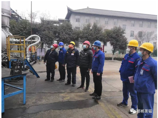 磁縣應(yīng)急管理局組織園區(qū)化工企業(yè)對邯鄲黑貓開展歲末年初安全生產(chǎn)工作專項督導檢查工作