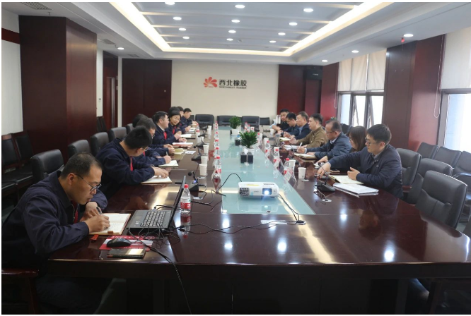 延長(zhǎng)石油集團(tuán)首席經(jīng)濟(jì)學(xué)家蒲小川一行蒞臨陜西延長(zhǎng)石油西北橡膠有限公司調(diào)研指導(dǎo)。調(diào)研組一行先后參觀了公司展廳、膠布制品分公司，現(xiàn)場(chǎng)聽(tīng)取了公司概況、生產(chǎn)運(yùn)營(yíng)、技術(shù)創(chuàng)新及后續(xù)發(fā)展規(guī)劃等工作情況。