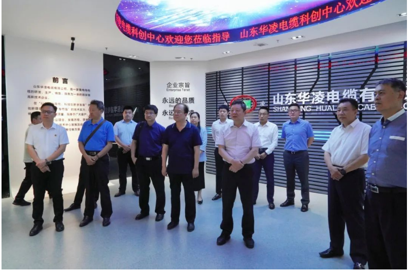 軌道交通集團(tuán)外部董事楊承林、周有志、王曉軍、李利平、胡安洪，濟(jì)南軌道交通集團(tuán)黨委委員、副總經(jīng)理盧慶亮，資產(chǎn)管理公司副總經(jīng)理劉迎展等蒞臨山東華凌電纜有限公司進(jìn)行調(diào)研交流。這次調(diào)研旨在深入了解華凌電纜在電纜行業(yè)的發(fā)展情況及其在核電、軌道交通、新材料等領(lǐng)域的成就和貢獻(xiàn)。