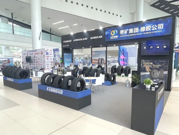 時隔4年，棗礦橡膠公司在2023年6月14日至16日以全新的面貌參加了位于巴拿馬的拉丁美洲國際汽車配件和輪胎展覽會，展示了他們在拓展海外市場上的決心和信心。