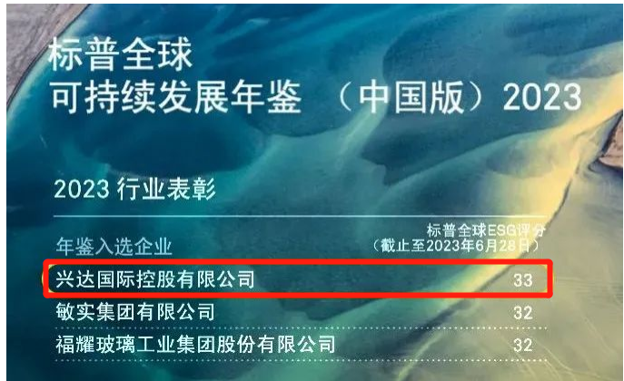 興達榮登中國可持續(xù)發(fā)展年鑒2023，成為行業(yè)標桿