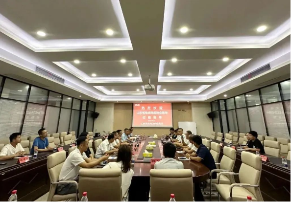  最后，考察團一行前往上海浦東電線電纜集團總部，參觀了上海電線電纜博物館。陳建義，集團副總裁及博物館館長，詳細介紹了集團的經(jīng)營發(fā)展情況和系列產(chǎn)品。雙方就數(shù)字化生產(chǎn)、智能制造、成本控制、市場布局等方面展開了友好互動交流。