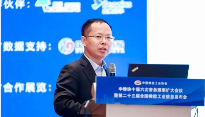 中國(guó)橡膠工業(yè)協(xié)會(huì)副會(huì)長(zhǎng)兼秘書長(zhǎng)雷昌純作了“橡膠工業(yè)經(jīng)濟(jì)運(yùn)行情況分析和協(xié)會(huì)重點(diǎn)工作及展望”的報(bào)告。以詳實(shí)的數(shù)據(jù)，對(duì)1～8月份國(guó)家統(tǒng)計(jì)局?jǐn)?shù)據(jù)，以及橡膠行業(yè)主要經(jīng)濟(jì)運(yùn)行指標(biāo)進(jìn)行了分析，對(duì)橡膠行業(yè)專利申請(qǐng)情況進(jìn)行了匯總分析，介紹了橡膠行業(yè)開展的重點(diǎn)工作的進(jìn)展，并作了展望。