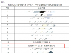 爍元新材榮登優(yōu)質(zhì)中小企業(yè)榜單